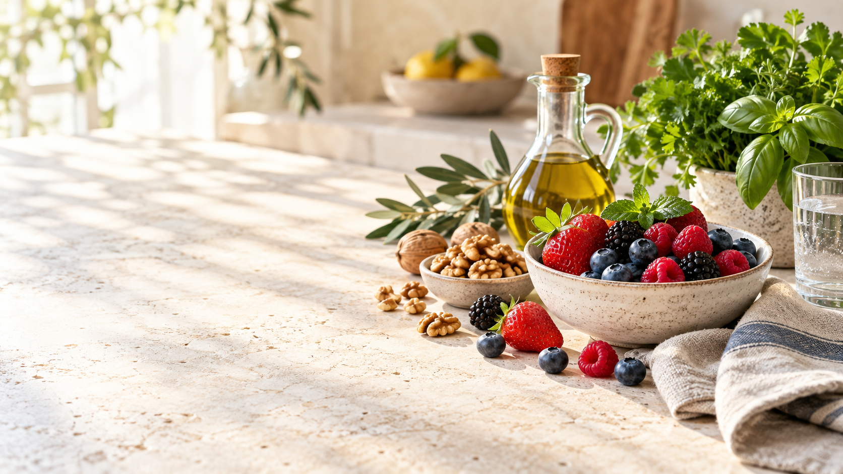 Aliments colorés et ingrédients naturels sur une table lumineuse